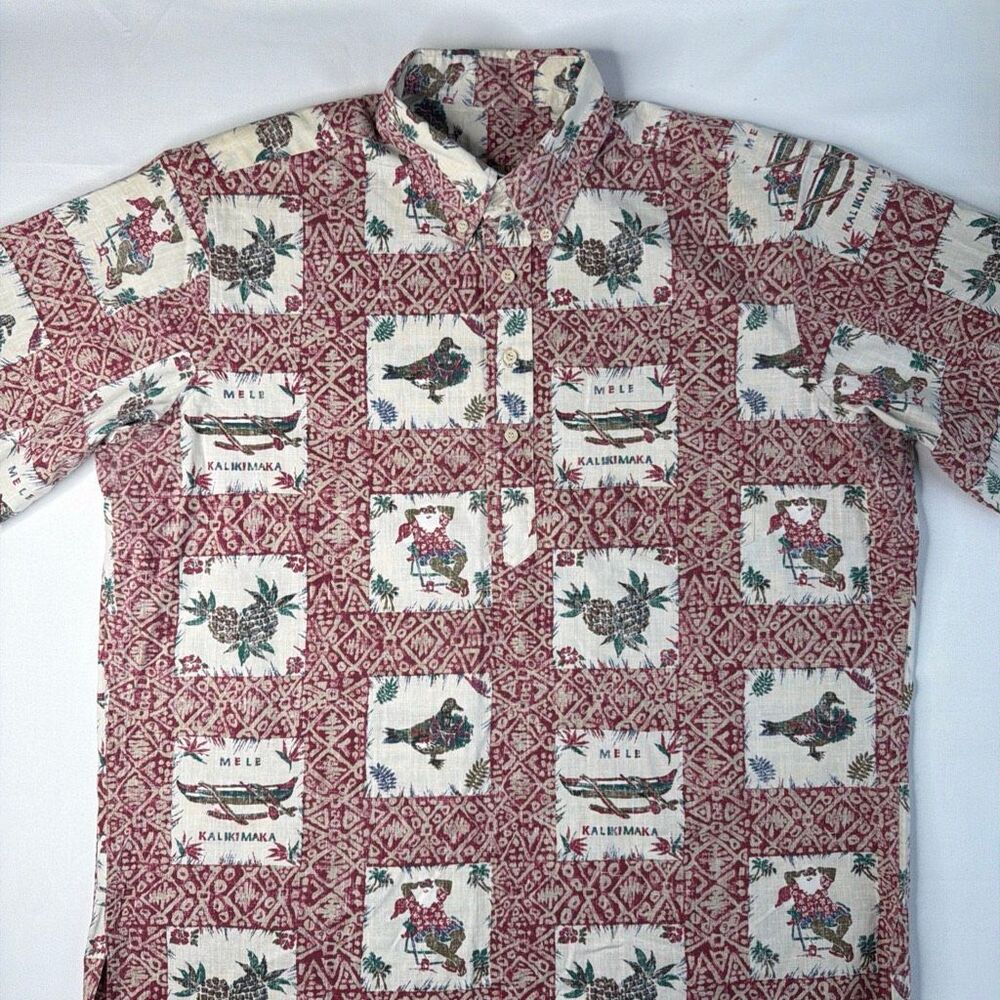 Reyn Spooner Men’s XL Mele Kalikaka Hawaiian Shirt Christmas